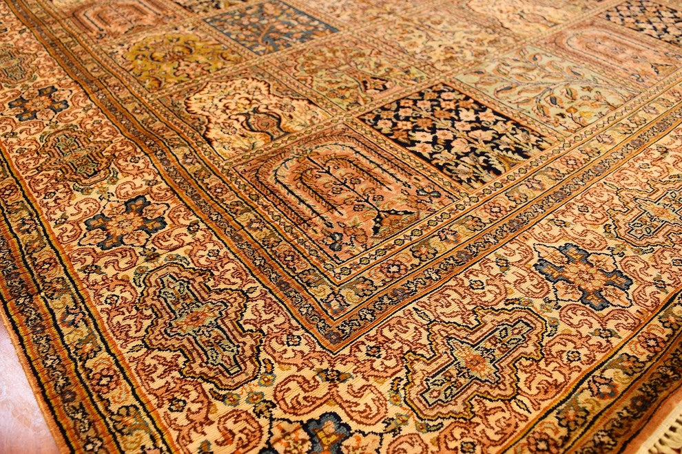 6'x4' Qum Pure Silk Area Rug Carpet Tree of Life Oriental Hand Knotted
