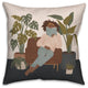 Reading Woman 18"x18" Spun Poly Pillow