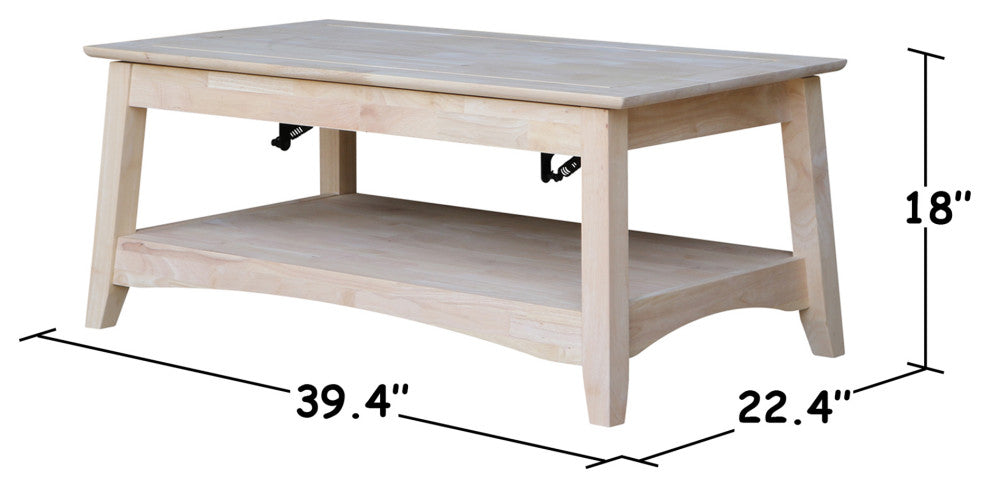 Bombay Tall Coffee Table-Includes Lift Top