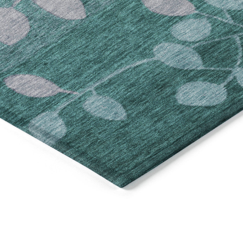 Machine Washable Indoor/Outdoor Chantille ACN1900 Teal 8' x 10' Rug