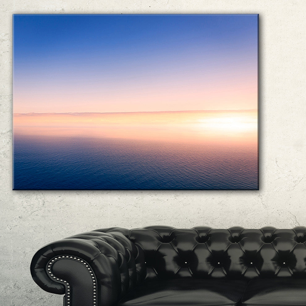"Clear Blue Sky Above Clouds" Oversized Beach Canvas Artwork, 32"x16"