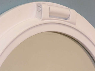 Decorative Ship Porthole Window, Gloss White, 24"