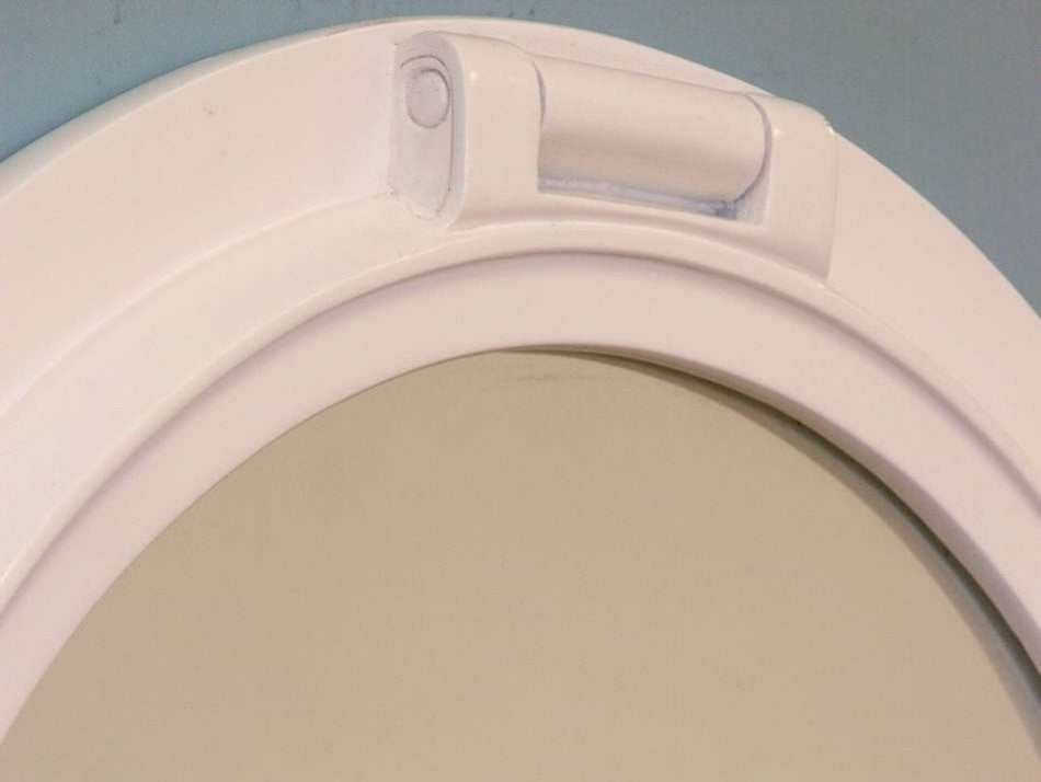 Decorative Ship Porthole Window, Gloss White, 24"