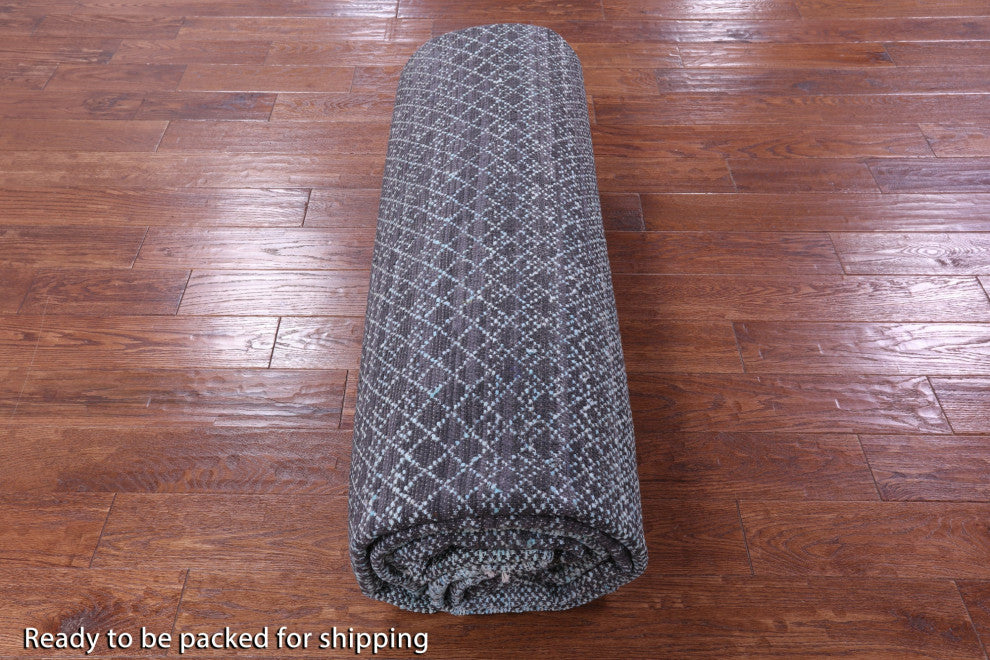 10' 1" X 13' 9" Savannah Grass Wool & Silk Handmade Rug - Q15959