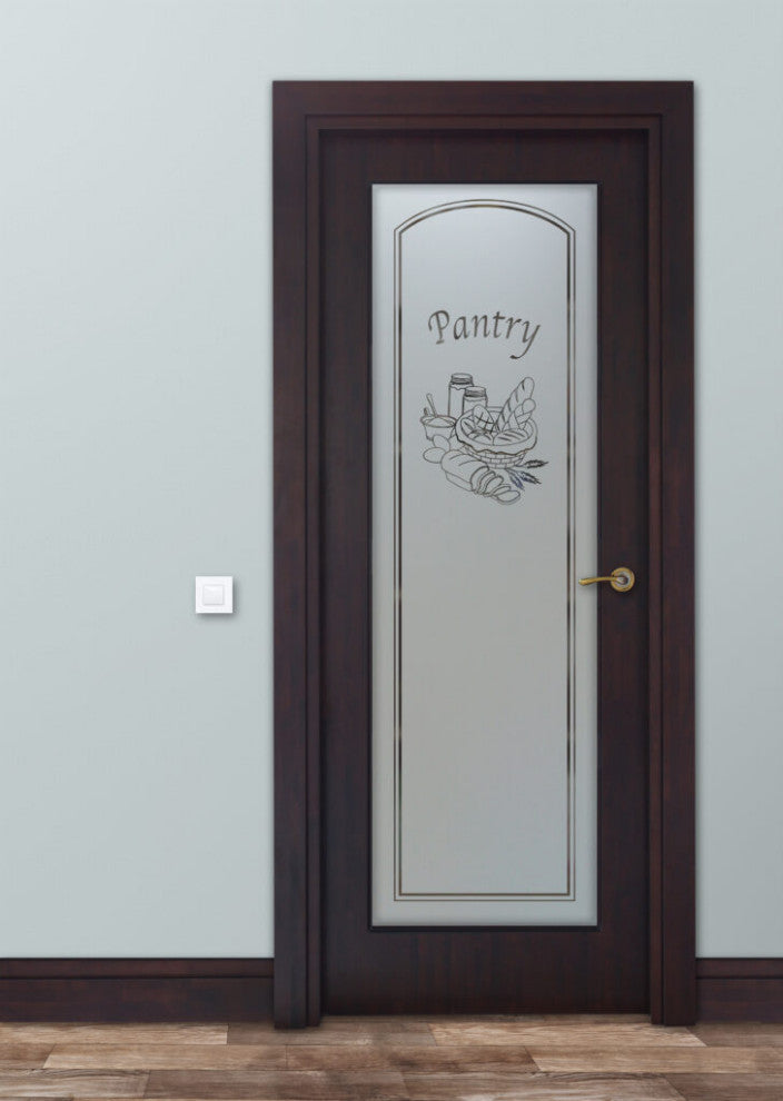 Pantry Door - Bread Basket - Primed - 24" x 80" - Knob on Left - Push Open