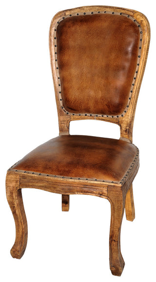 Frank Side Chair, Aged Leather, Set of 2