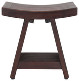 18" Asia Mocha-Shield Teak Shower Bench With Shelf