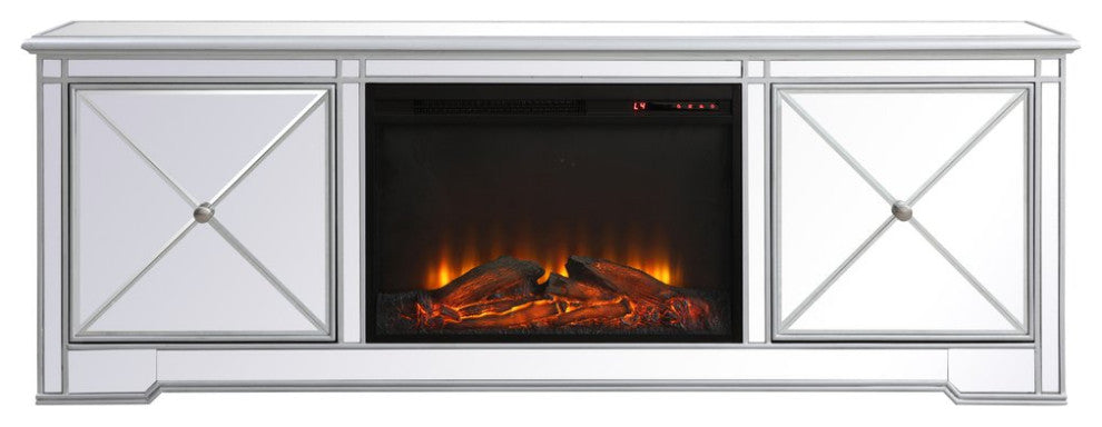 Elegant MF60172S-F1 Modern 72" Mirrored Tv Stand