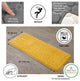 Bath Rug Memory Foam Mat 3D Pebble, Yellow Mustard, Runner Mat 48"