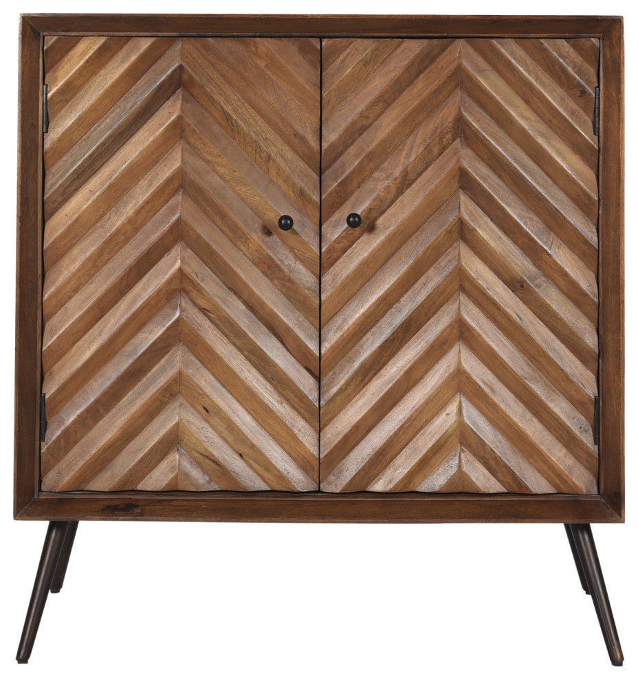Burlington Mid-Century Modern Handcrafted Mango Wood Sideboard
