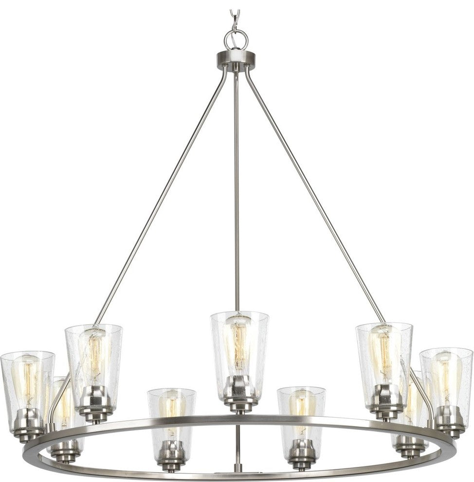 Debut 9-Light Chandelier, Brushed Nickel