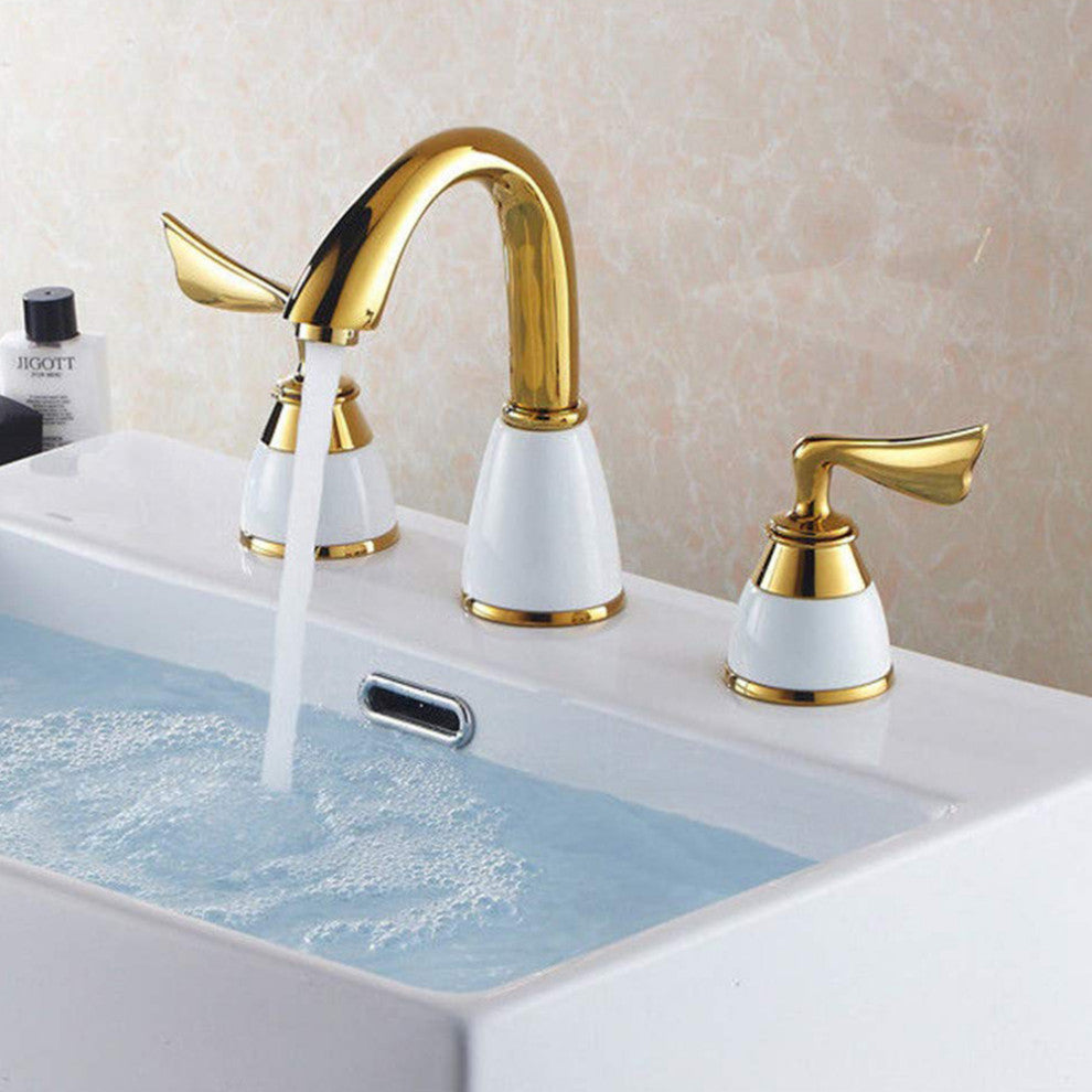 Fontana Dual Handle Bath Faucet - Chrome and Gold Finish