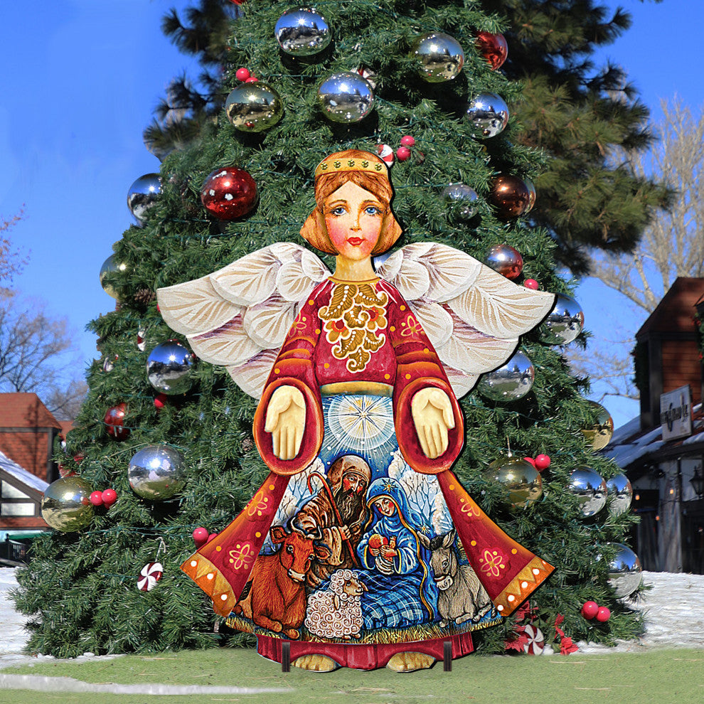 Nativity Angel Free Standing Garden Decor