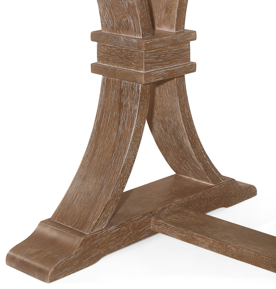 Luoma Rustic Wood Expandable Dining Table, Natural