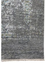 Naomi Teri Silver Knotted Wool Area Rug, 8'x10'