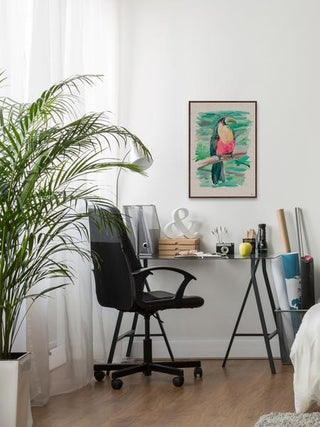 "Hello Toucan" Floater Framed Painting Print on Canvas, 20"x30"