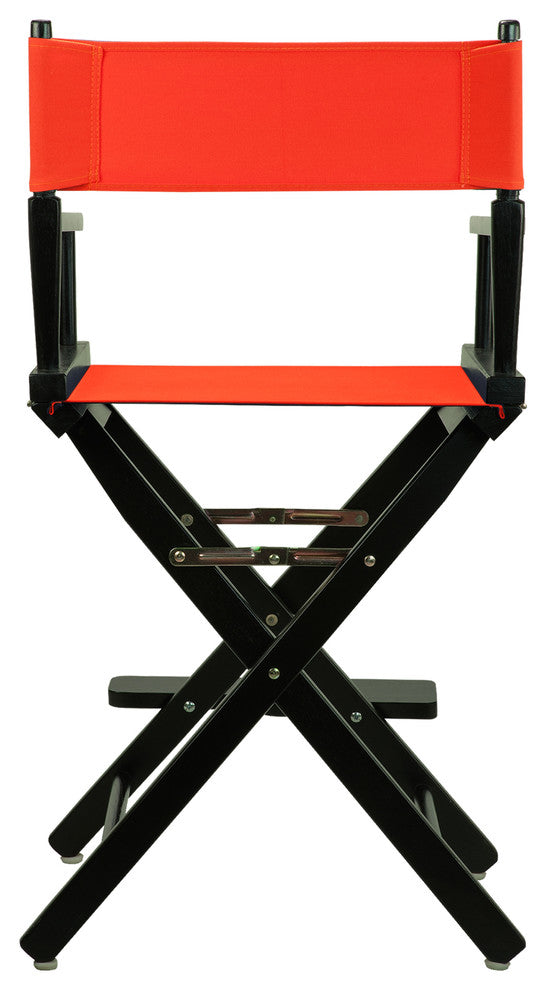 024" Director's Chair Black Frame-Orange Canvas