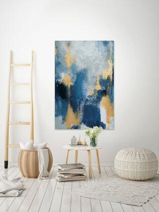 "Teal Phenomenon" Painting Print, Wrapped Canvas, 8"x12"
