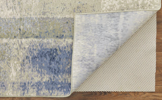 Takara Modern Abstract, Blue/Green/Ivory, 5'x7'6" Area Rug