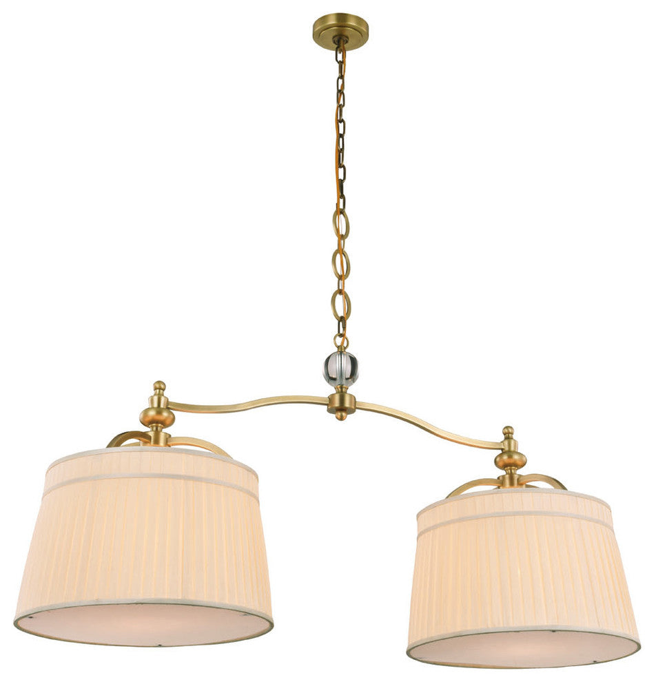 Elegant Lighting Cara Collection Pendant, Burnished Brass