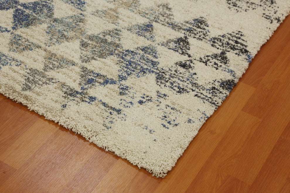 Mehari 23180-6151 Area Rug, Ivory And Teal, 2''x3''11"
