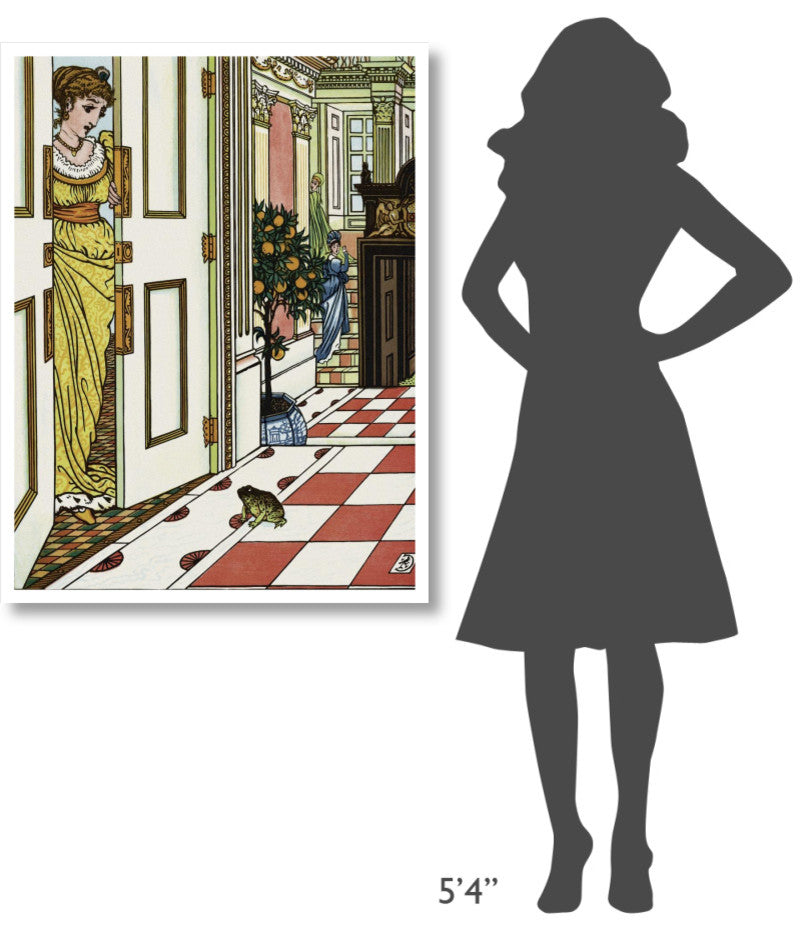 "Frog Prince - Greeting the Frog" Digital Paper Print by Walter Crane, 32"x42"