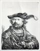 Rembrandt Van Rijn Rembrandt With Mezetin Cap and Feather Gallery Wrapped Canvas