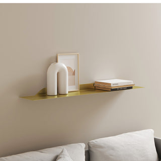 Sammy Wall Mounted Shelves, Gold, 36"