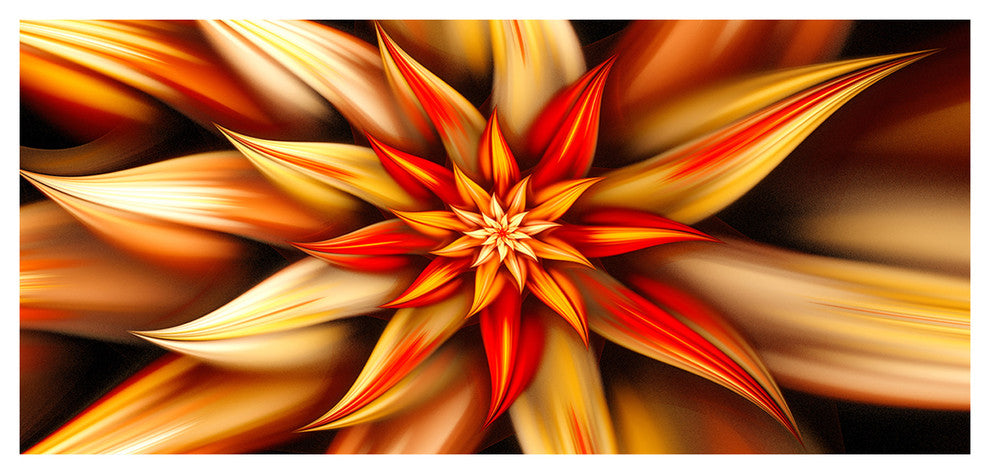 Beautiful Brown Flower Petals, Large Floral Canvas Art Print, 60"x28"
