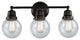 Innovations 623-3W-BK-G204-6 3-Light Bath Vanity Light, Matte Black