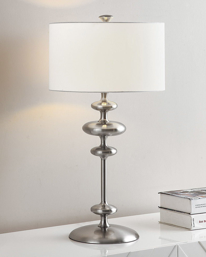 Mercury  30" Metal Table Lamp, Brushed Nickel