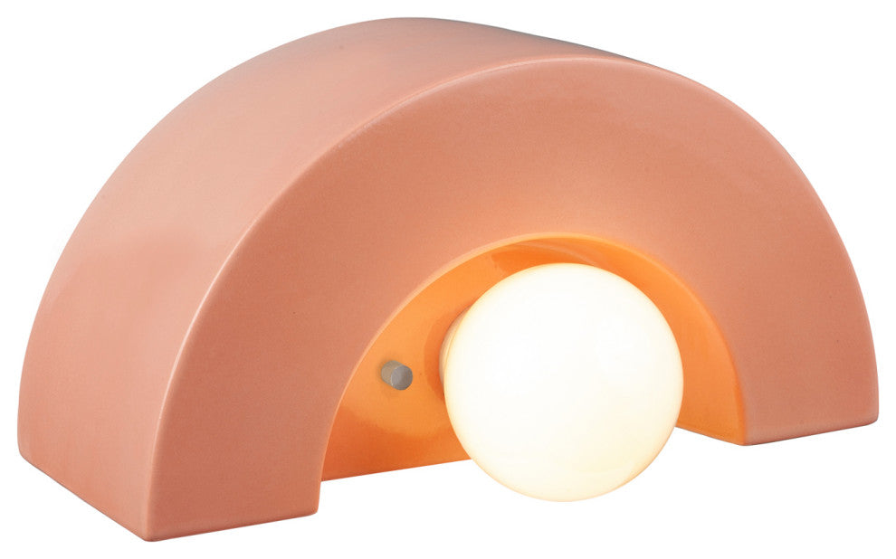 Crescent Wall Sconce, Gloss Blush