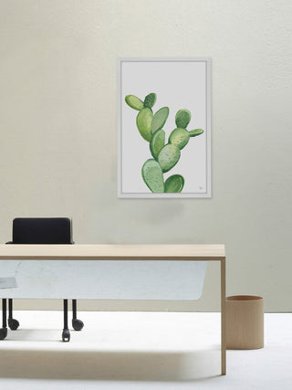 "Jade Cactus" Framed Painting Print, 30"x45"