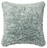 100% Polyester Double-Sided Ribbon Shag Decorative Throw Pillow by Loloi, Lt. Bl