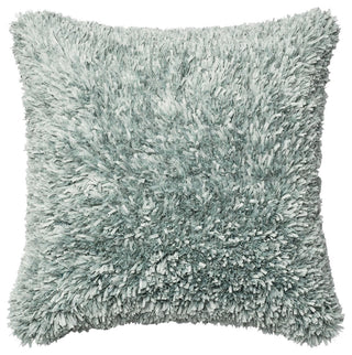 100% Polyester Double-Sided Ribbon Shag Decorative Throw Pillow by Loloi, Lt. Bl