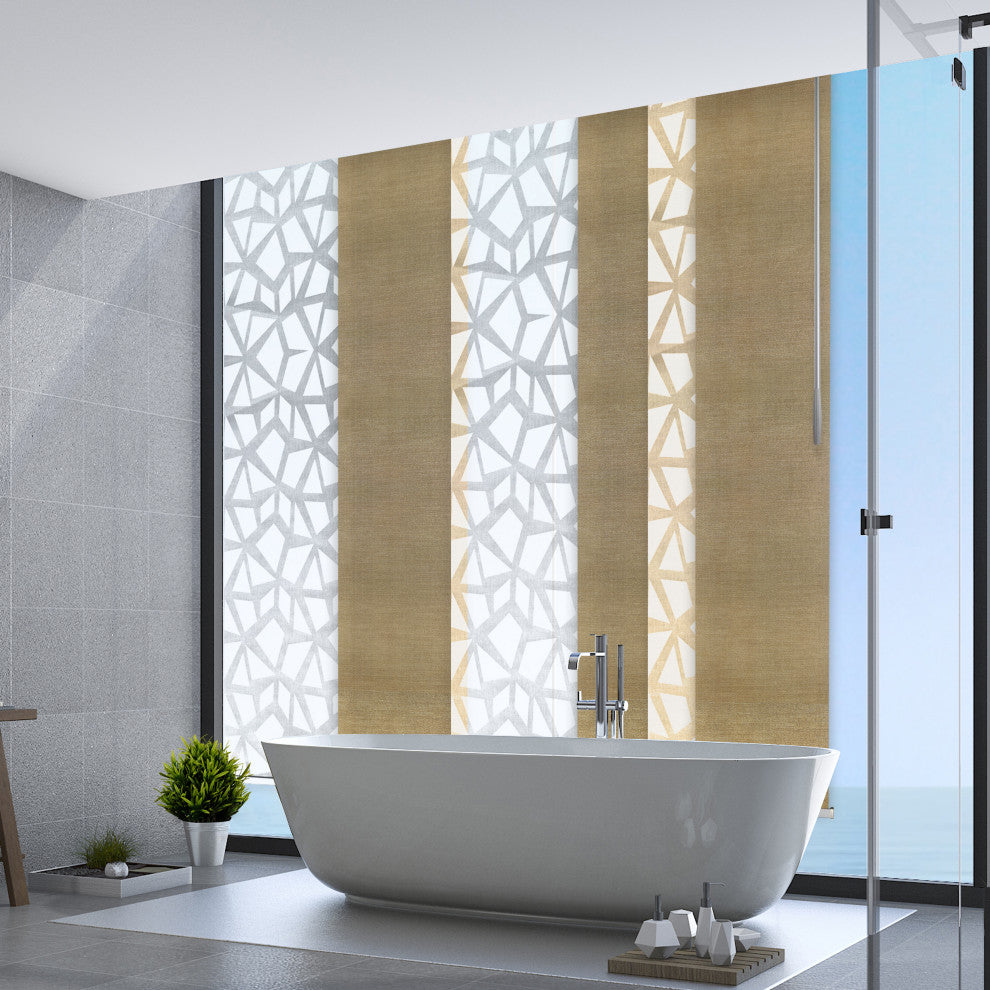 Scattered-Daffodil 6-Panel Track Extendable Vertical Blinds 70-130"x94"