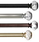 Everly 1" Diameter Curtain Rod, Satin Nickel, 160-240"