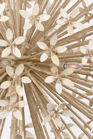 Corbett Lighting Corfu Chandelier, Ivory Coco, 40"Dx39.75"H