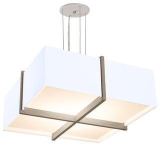 Veram Pendant Integrated LED, White Washed Oak, Gloss White, 24, 4000k