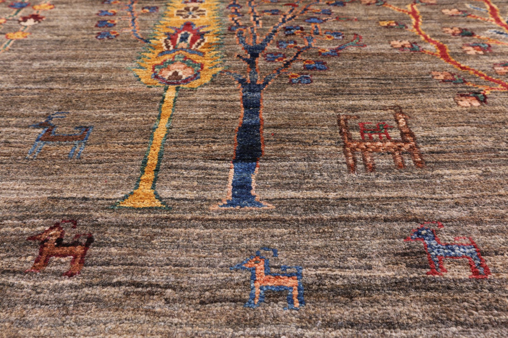 Tribal Persian Gabbeh Wool Rug6' 8" X 9' 4" Q5310
