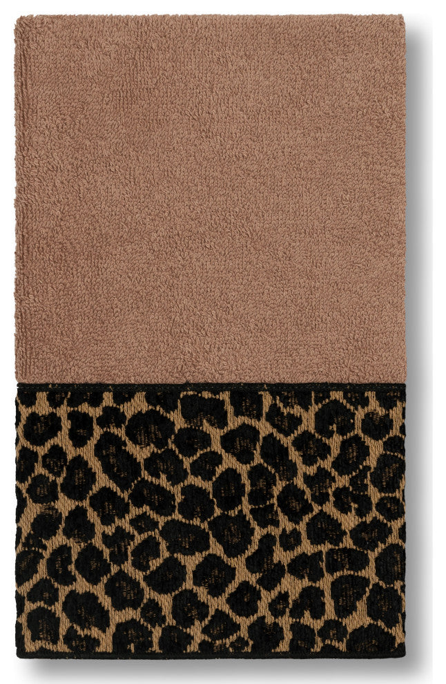Linum Home Textiles Turkish Cotton Spots 3-Piece Embellished Towel Set, Latte