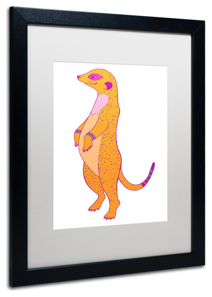 Hello Angel ''Happy Meer'' Art, Black Frame, White Mat, 20x16