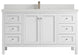Nashville 60" Single Bathroom Vanity, White 2" Carrara Quartz