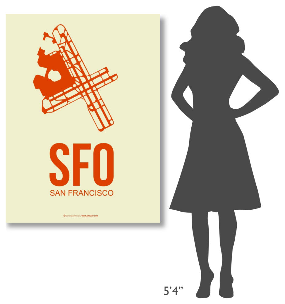 "SFO San Francisco Poster 1" Fine Art Print