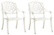 Vidaxl Garden Chairs 2-Piece Set Cast Aluminum White