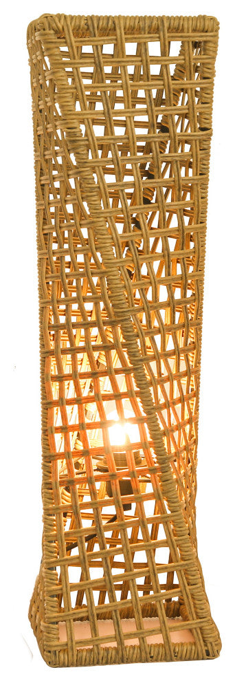 Phuket 27" Handcrafted Rattan Table Lamp, Natural