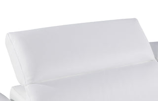 Augusto Top Grain Power Reclining Italian Leather Sofa, White