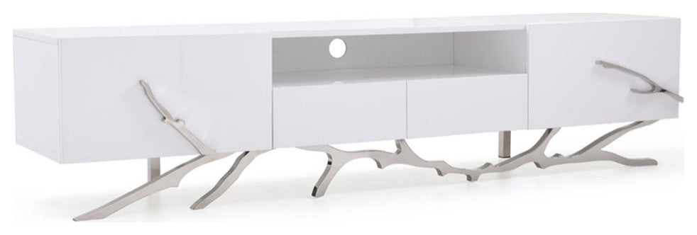 Modrest Legend 79"-Wide Modern White TV Stand