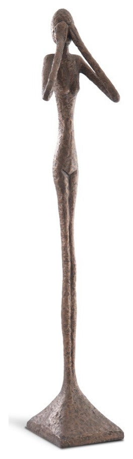 See No Evil Skinny Sculpture, Bronze, Large