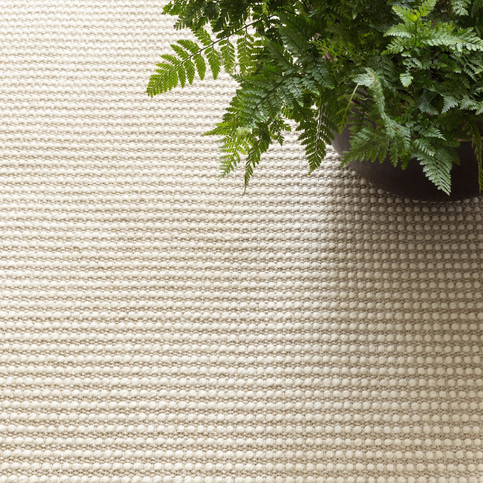 Dash & Albert Pixel Wheat Woven Sisal/Wool Rug, Natural, 5' x 8'